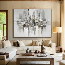 Load image into Gallery viewer, Monochrome Cityscape - Urban Living Room Art LargeART1551