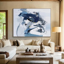 Load image into Gallery viewer, Large Cool - Toned Abstract Art - Ideal for Modern Bedroom & Art - Loving Library LargeART0780