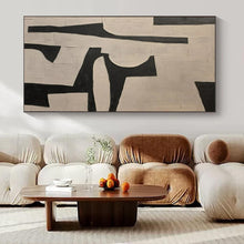 Load image into Gallery viewer, Black and White Geometric Abstract Art for Modern Office Conference Room & Contemporary Art - filled Apartment LargeART0945