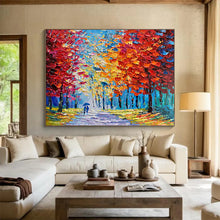 Load image into Gallery viewer, Autumn Path Stroll Large - Scale Hand - painted Abstract Acrylic Art DLZ200