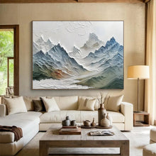 Load image into Gallery viewer, Textured Colorful Mountain Abstract Painting On Canvas DKH453