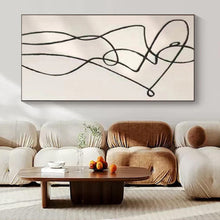 Load image into Gallery viewer, Continuous Line Figure Abstract Canvas Painting, Ideal for Modern Studio & Art - Themed Bedroom LargeART1148
