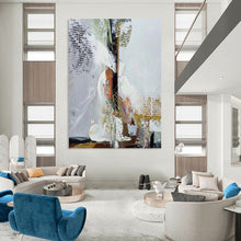 Load image into Gallery viewer, “Mixed Impressions” – Gray - Toned Textured Abstract Acrylic with Dot Details DTP043