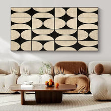 Load image into Gallery viewer, Geometric Circle and Square Pattern Acrylic Art, Great for Mid - Century Modern Home & Stylish Retail Display LargeART1082