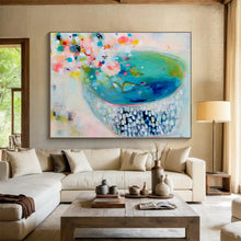Load image into Gallery viewer, Colorful Floral - Inspired Abstract Art for Cozy Living Room & Feminine Café DKH062