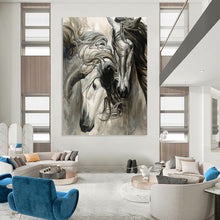 Load image into Gallery viewer, “Majestic Horses in Motion” - Impressionistic Equine Art on Canvas DKH1644