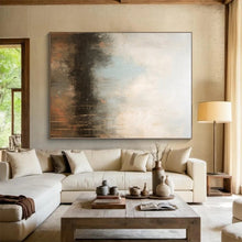 Load image into Gallery viewer, Large - Format Blue - Gray Abstract Mist Art for Modern Bedroom & Spa Retreat LargeART0450