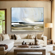 Load image into Gallery viewer, Coastal Abstract with Soft Blues and Beiges Abstract acrylic painting DLZ116