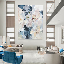 Load image into Gallery viewer, “Delicate Floral Whispers” Abstract Flower Bouquet Painting on Canvas, Soft Romantic Art DKH929