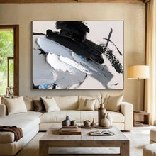 Load image into Gallery viewer, Custom Large Monochrome Textured Abstract - Great for Modern Loft & Art - Focused Gallery LargeART0777