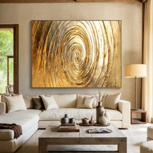 Load image into Gallery viewer, Golden Spiral Large - scale acrylic painting DLZ167