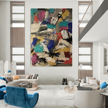 Load image into Gallery viewer, “Color Collision: Vibrant Abstract” Abstract Painting on Canvas, Creative Studio Decor DKH1039
