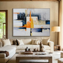 Load image into Gallery viewer, Geometric Abstract Painting with Bold Colors for Creative Studio & Urban Loft DKH220