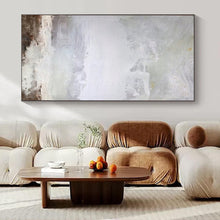 Load image into Gallery viewer, Light Gray Abstract Landscape Canvas Painting, Perfect for Coastal Home Office & Serene Nursery LargeART1149