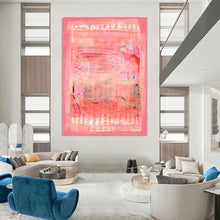 Load image into Gallery viewer, Pink Collage Abstract Painting, Ideal for Girly Bedroom & Art - Themed Bridal Suite LargeART1863