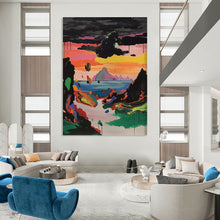 Load image into Gallery viewer, “Surreal Colorful Landscape Dream” – Fantasy Landscape with Dripping Colors DTP107