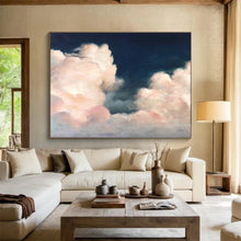 Load image into Gallery viewer, Dreamy Pink Cloudscape Abstract Painting for Nursery & Poetry Corner DKH185