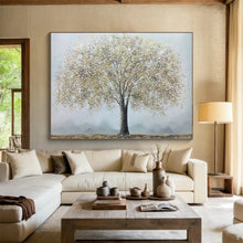 Load image into Gallery viewer, Golden Tree Impasto - Elegant Living Room Art LargeART1526