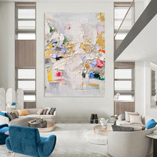Load image into Gallery viewer, “Colorful Palette Knife Abstract” Abstract Painting on Canvas, Eclectic Home Art DKH1027