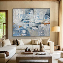 Load image into Gallery viewer, Cool - Toned Urban Abstraction Abstract acrylic painting DLZ018