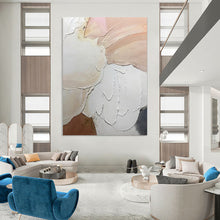 Load image into Gallery viewer, Textured Pastel Abstract Shapes, Suited for Soft - Toned Nursery & Calming Yoga Studio LargeART1991