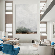 Load image into Gallery viewer, Misty Horizon in Gray – Abstract Landscape Oil Painting with Subtle Textures DTP221