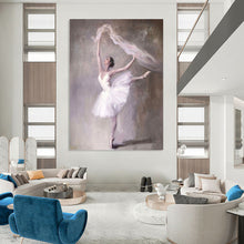 Load image into Gallery viewer, Graceful Abstract Painting, Delicate Ballerina Art for Ballet Academy & Boudoir LargeART2181