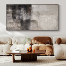 Load image into Gallery viewer, Gray and Black Textured Abstract Art for Modern Office Waiting Room & Edgy Home Theater LargeART0961