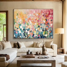 Load image into Gallery viewer, Colorful Dots Abstract Landscape Large - scale acrylic painting DLZ161