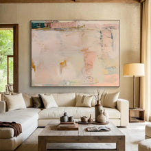 Load image into Gallery viewer, Soft Pastel Abstract Art - Ideal for Feminine Bedroom & Cozy Café Corner LargeART0684