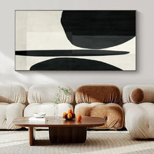 Load image into Gallery viewer, Black & White Organic Abstract Painting, Suited for Art Gallery & Monochrome Study LargeART1426