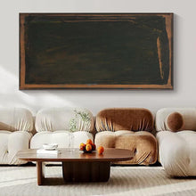 Load image into Gallery viewer, Large - Scale Hand - painted Dark Green Framed Abstract Acrylic Art for Dramatic Dining Rooms LargeART0150
