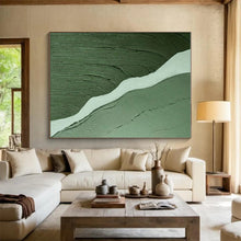 Load image into Gallery viewer, Green and White Textured River Acrylic Art - Great for Nature - inspired Bathroom & Eco - friendly Office LargeART0650