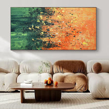 Load image into Gallery viewer, Splattered Autumn Abstract Art for Rustic Cabin & Nature - inspired Café LargeART0926