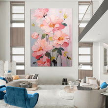 Load image into Gallery viewer, Soft Pink Floral Abstract Painting, Suited for Feminine Boudoir & Calming Yoga Studio LargeART1905