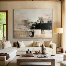 Load image into Gallery viewer, Large - Format Hand - painted Black and White Dripping Abstraction Acrylic Art for Edgy - Style Studios LargeART0251