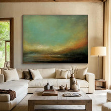 Load image into Gallery viewer, Abstract Landscape Painting on Canvas - “Ethereal Dusk” DKH778