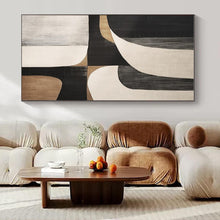 Load image into Gallery viewer, Curved Geometric Abstract Painting, Suited for Art - Deco Inspired Lounge & Creative Studio LargeART1372