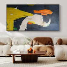 Load image into Gallery viewer, Dark - Hued Abstract Forms Painting - Perfect for Sophisticated Study & Moody Lounge LargeART1412