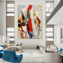 Load image into Gallery viewer, Colorful Abstract Shape Painting, Suited for Playful Kids’ Room & Art - Filled Hallway LargeART1955