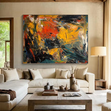 Load image into Gallery viewer, Grand Hand - painted Dynamic Color Abstract Chaos Acrylic Art for Art - Loving Game Rooms LargeART0240