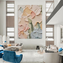 Load image into Gallery viewer, “Soft Toned Floral Impasto” - 3D Flower Art on Canvas DKH1393
