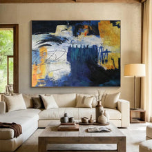 Load image into Gallery viewer, Abstract City “Colorful Chaos” Painting on Canvas, Expressive Urban Art DKH850