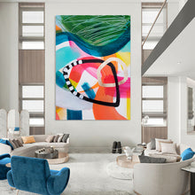 Load image into Gallery viewer, Colorful Abstract Shape Art, Suited for Eclectic Office & Creative Classroom LargeART1825