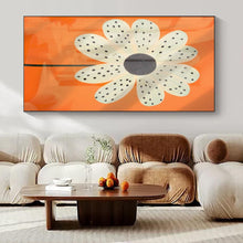Load image into Gallery viewer, Polka Dot Flower on Orange Acrylic Art, Perfect for Nursery & Sunroom LargeART1041