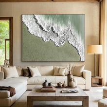 Load image into Gallery viewer, Textured Beach Wave Acrylic Art - Suited for Coastal - inspired Living Room & Relaxed Beach House LargeART0639