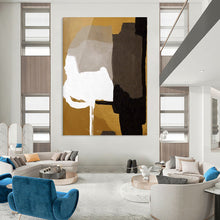 Load image into Gallery viewer, Geometric Shapes in Gold & Gray – Modern Abstract Composition DTP236