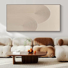 Load image into Gallery viewer, Grand Hand - painted Textured Beige Arches Acrylic Art for Serene Bedrooms LargeART0141