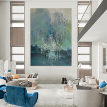 Load image into Gallery viewer, “Dripping Colorful Abstraction” - Multicolor Abstract Art on Canvas DKH1199