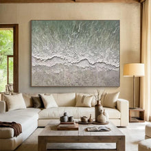 Load image into Gallery viewer, Hand - painted Aerial Beach Wave Acrylic Art for Coastal Home Office Decor LargeART1667